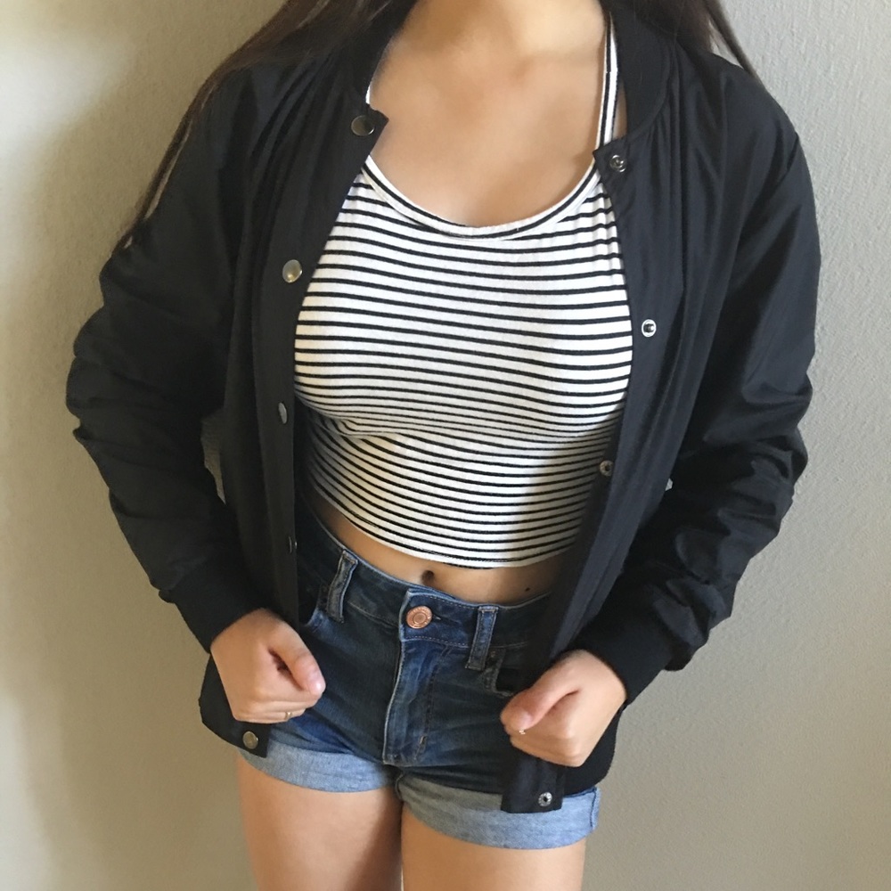 Stripped cropped tank top